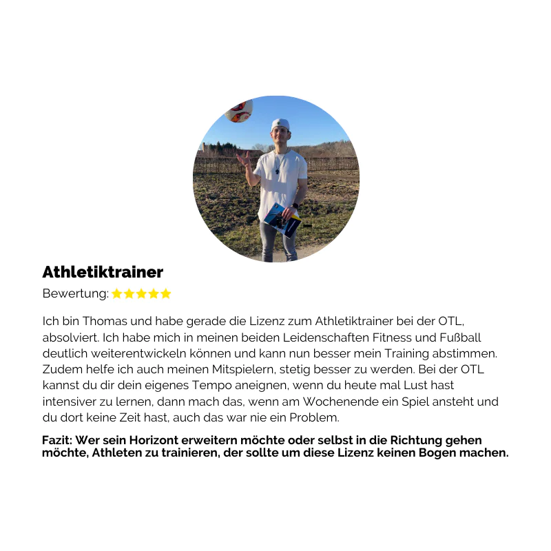 Erfahrungsbericht Athletiktrainer OTL Feedback eines Absolventen der Athletiktrainer Ausbildung bei OTL
